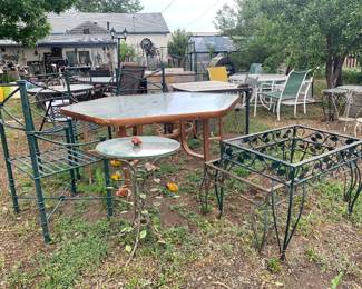 Outdoor Tables Vintage and More Modern glass tops