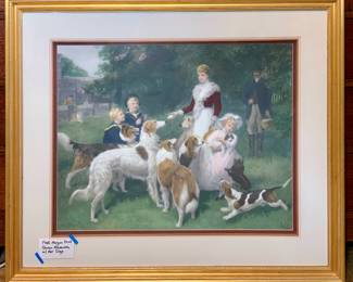 Fred Morgan Queen Alexandra with her Dogs