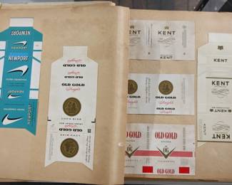 Scrapbook of Tobacco Label Artist Proofs