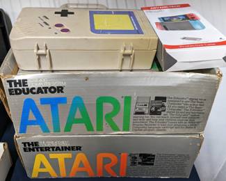 Atari 400 and Box of Documentation