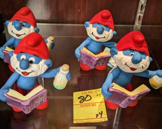 Smurfs / Papa Smurf Figurines x4