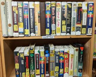 Large Lot of Beta Video Cassettes
