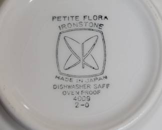 Petite Flora ironstone dinnerware