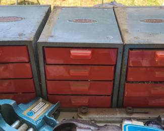 Vintage Craftsman parts cabinets