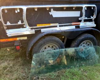 1978-79 ford grill shell and vintage truck rear windows. They are both unused