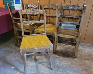 Set of six vintage dining chairs