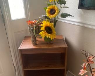 rolling cart and floral