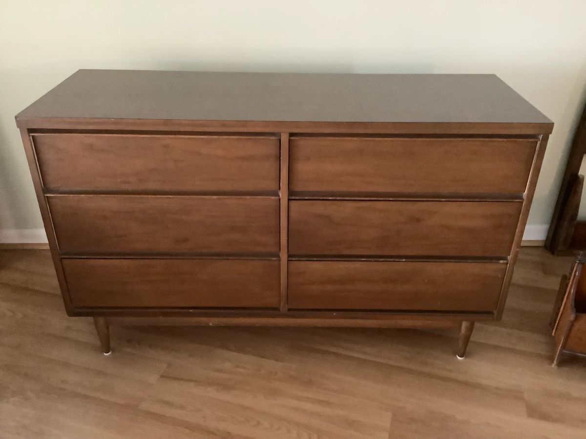Modern Mid Century 6 Drawer Dresser