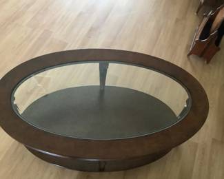 Wooden Solid Maple Oval Coffee Table