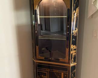 Oriental lighted Curio Cabinet