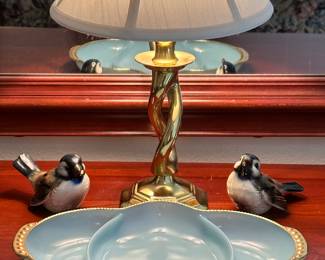 Vintage Fire King Delphite Blue