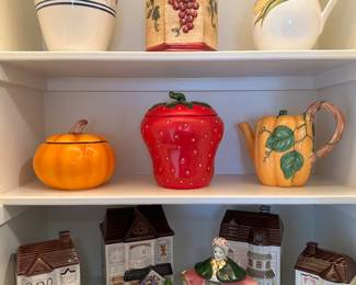 Vintage Cookie Jars, Canisters, Pitchers and Tea Pots