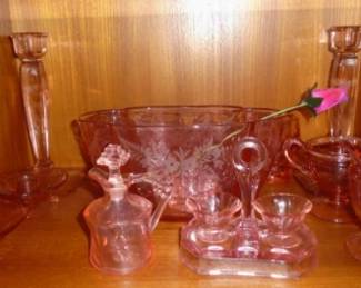 PINK GLASSWARE
