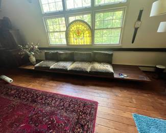 Fantastic Mid-Century Sofa in the style of Milo Baughman with original fabric