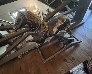 wooden rocking Horse 