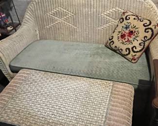 Antique Wicker Sofa 