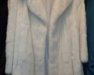 White fur coat