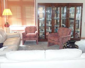 Leather sofa & loveseat 