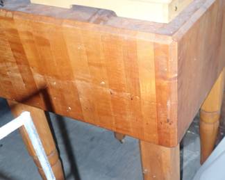 Vintage butcher block chopping table