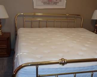 Queen brass bed