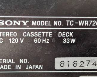 SONY TC-WR720A