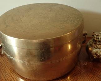 Brass covered bowl