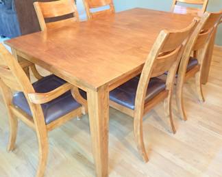 DINING TABLE WITH CHAIRS & LEAVES