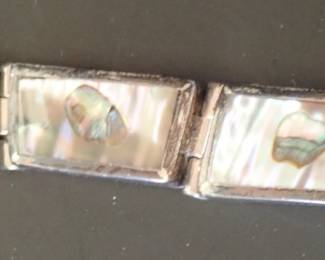 ALABASTER NECKLACE & BRACELET & EARRINGS - STERLING