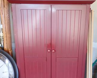 2 DOOR CABINET RED