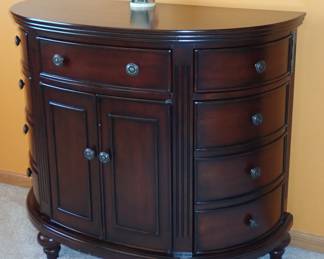 1/2 ROUND CHERRY STORAGE CABINET