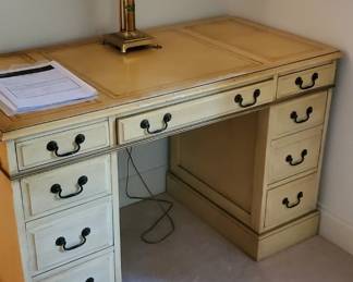 Antique painted knee hole desk