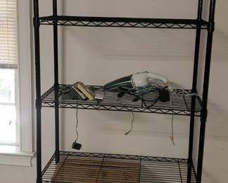 Pair of wire shelves