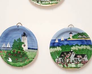 Set of 3 painted plates