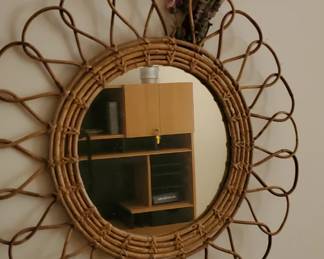 Wicker mirror
