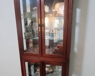 Beautiful curio cabinet lighted