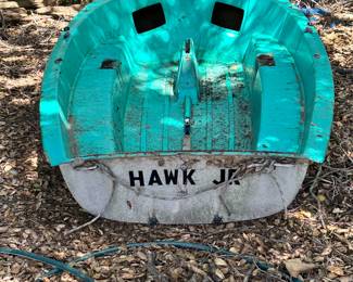 Mini sailboat with sail