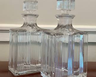 (2) Matching Crystal Decanters