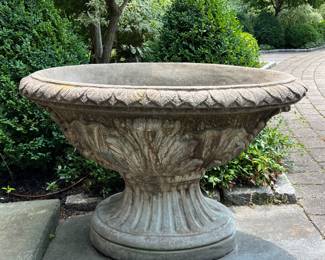(2) Oversized Cement Urns