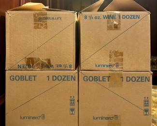 (4) Dozen Luminarc Wine Goblets