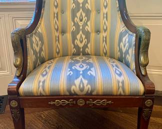 Vintage Armchair with Swans