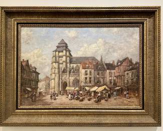 "Calvados", Normandy Oil on Canvas, Signed Pierre de Boeuff