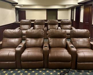 (8) Leather Adjustable Power Leather Armchairs for you and 7 of your closest friends!