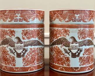 (2) Chinese Export Porcelain Fitzhugh Porcelain Jars