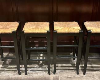 (4) Rush Seat Stools