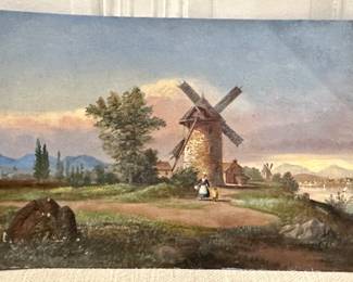 "Windmill" Oil on Board