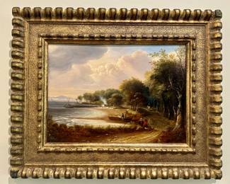 "Coastal Scene" Oil on Board