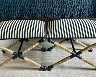 (2) Uttermost Braddock X-Base Stools