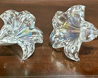 (2) Silvestri Glass Flowers