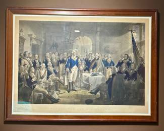 "Washington & His Generals" Engraving, A. H. Ritchie 