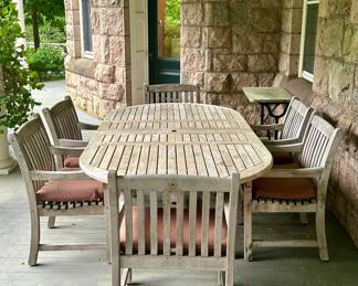Jordans Casual Teak Table & 6 Armchairs